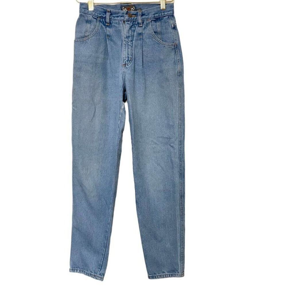 The Limited Vintage 90s High Waisted Pleated Mom Jeans Light Wash Blue Size 4